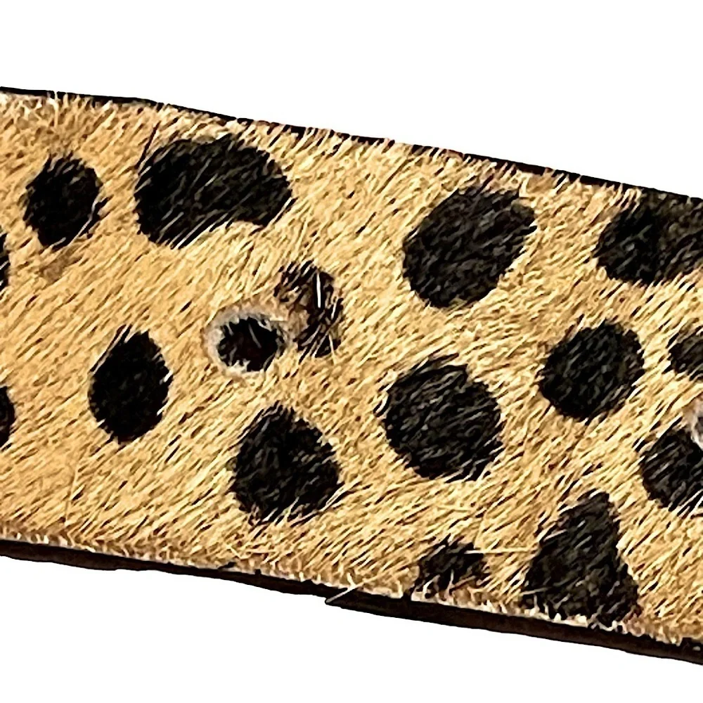 Love Strength Hair on Hide Cheetah Print Double Buckle Set Waist Belt Size Large
